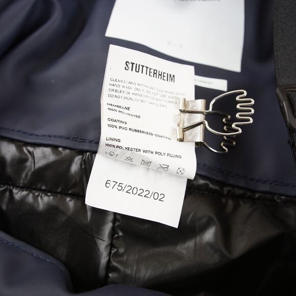 Stutterheim Winter Waterproof Shell Bib Blue Pants Kids Sz 6 - 7 - Picture 10 of 13